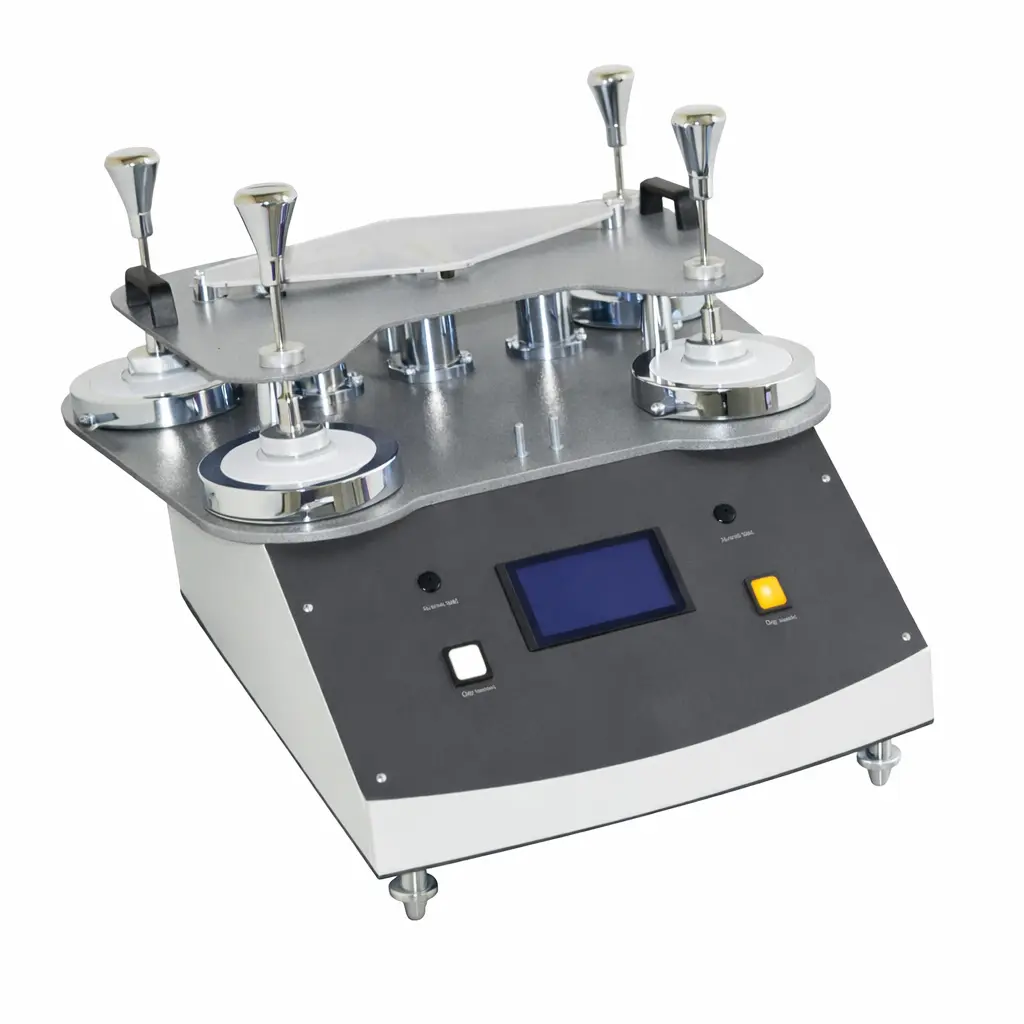 Martindale Abrasion Tester for pilling and abrasion resistance at DG Knitting