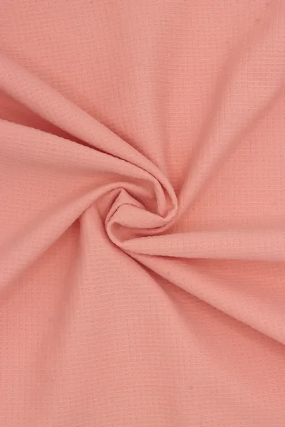 DG COT Mini Grid — 240 GSM circular knit fake cotton fabric draped to show surface and structure, by DG Knitting